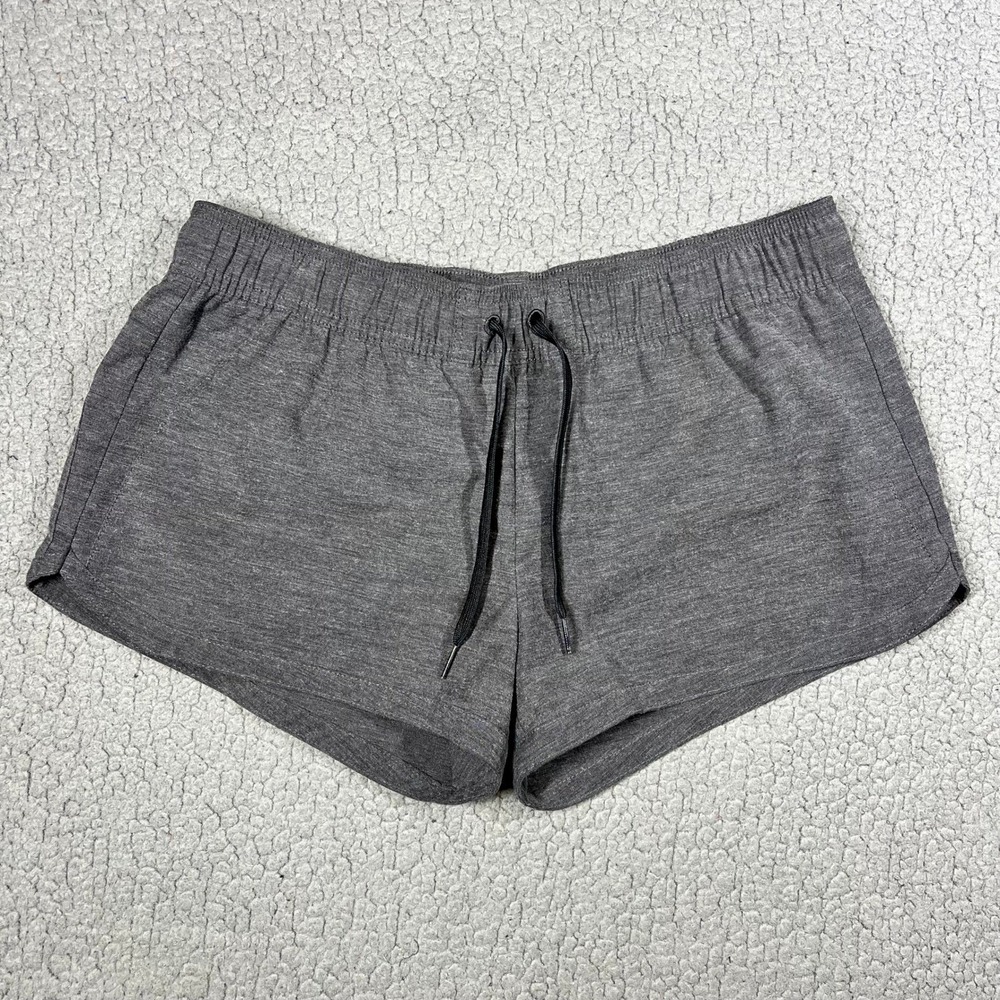 Prana Women's Athletic Drawstring Shorts in Charcoal Gray